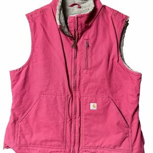 Carhartt Fuchsia Vest with Sherpa Lining